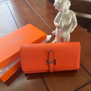 Orange Leather Wallet(inspired)